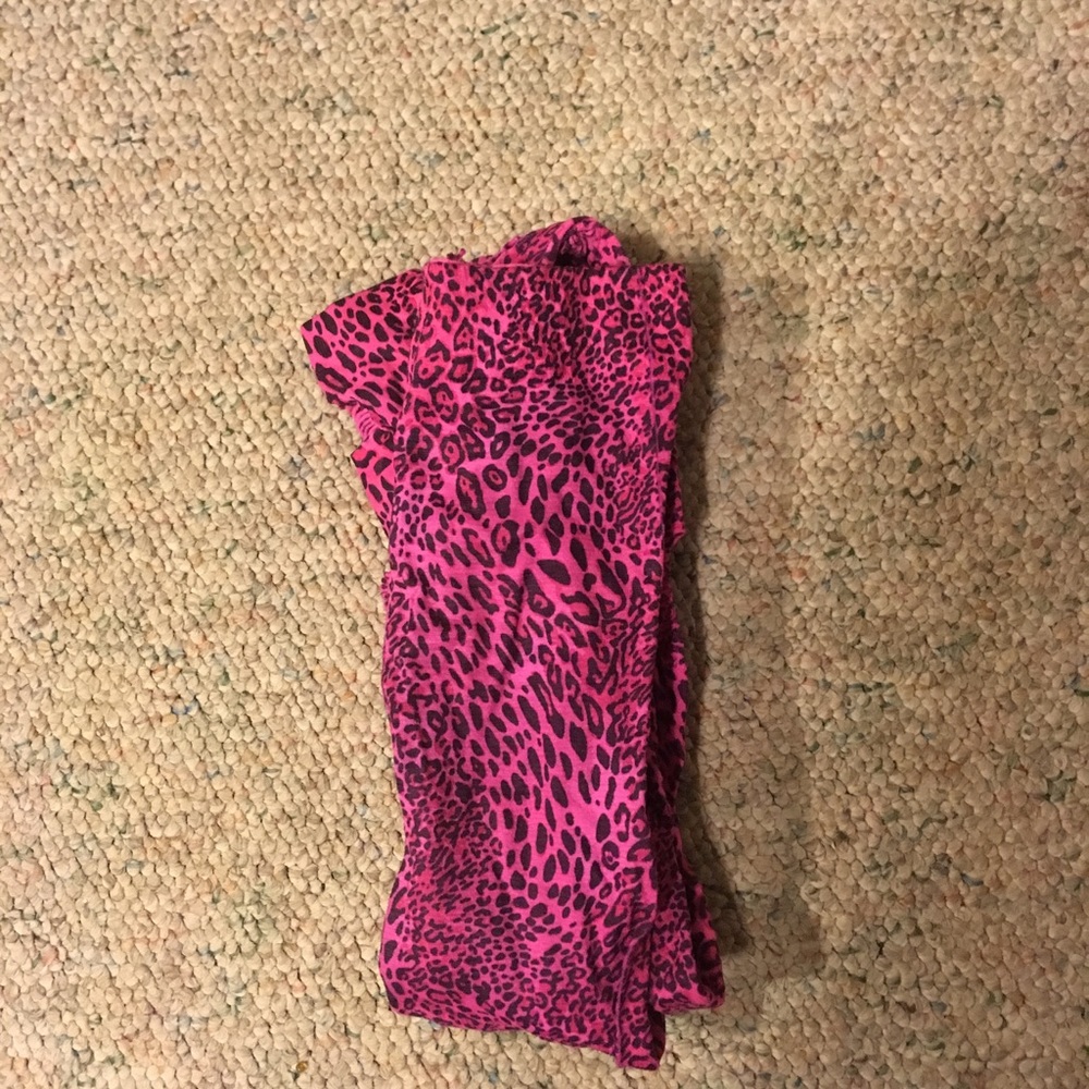 Claire's Pink Leopard Leggings with Holes